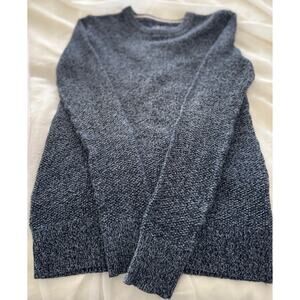 American Eagle Navy/White Knit Crewneck Preppy Fit Sweater